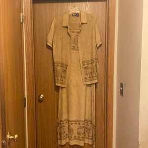 Bila brand ankle length dress with matching jacket